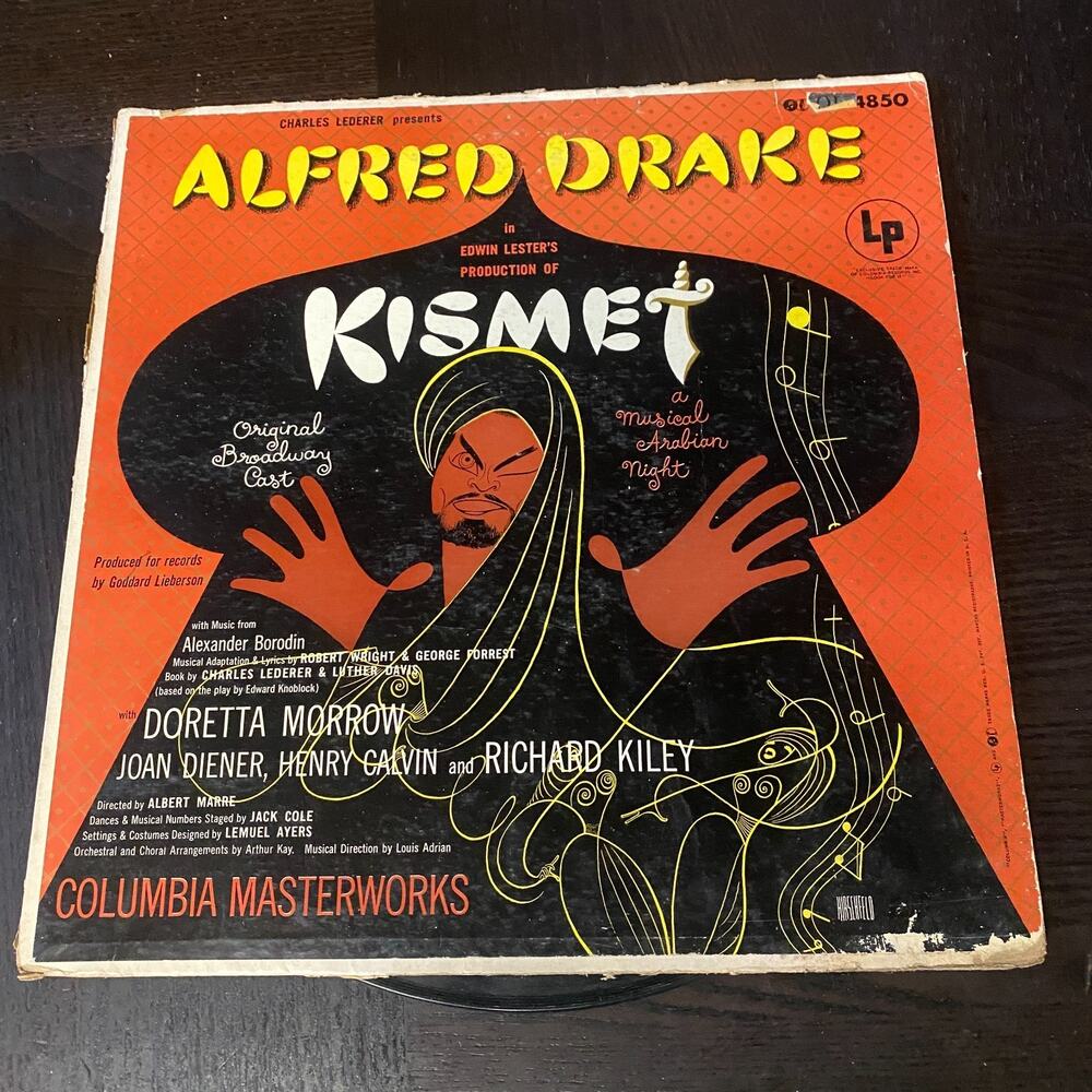 Alfred Drake Kismet 12" Album LP Vinyl Record 1954 Arabian Night Columbia Master